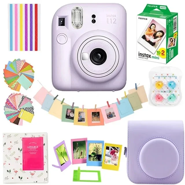 Fujifilm Instax Mini 11 Instant Camera Pink/Blue/Gray/White/Purple + 20  White Film + Crystal Case Bag + Album + Accessories Set - AliExpress