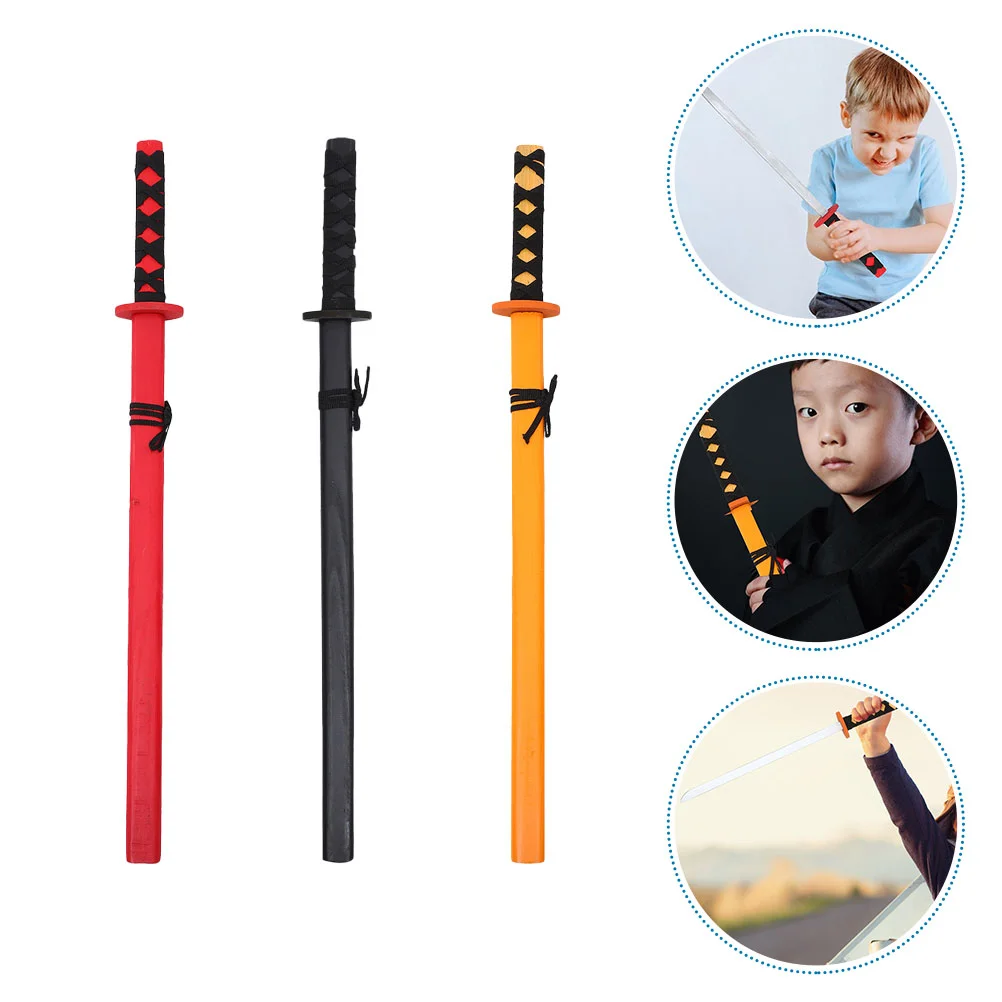 

Samurai Sword Toy Halloween Party Cosplay Wooden Katana Wood Samurai Sword Cosplay Prop Japanese Sword Kids Toy