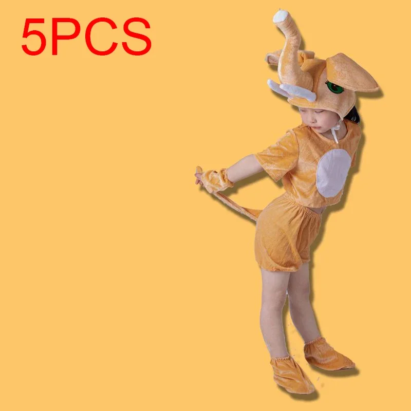 Costume Di Halloween Gatto Per Bambine – Set Da 5 Pezzi Con Fascia, Naso, Gonna, Coda E Papillon