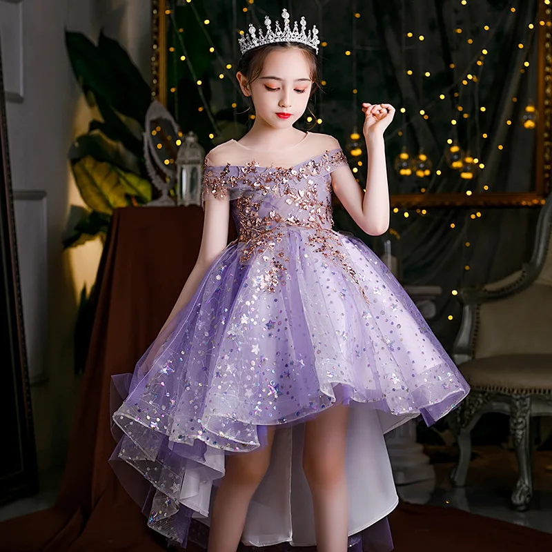 Esho Little Girls Formal Flower Girl Dresses Princess Sequin Wedding Tulle  Tutu Dresses Prom Gown 0-5T | Lil Girl Prom Dresses | suturasonline.com.br