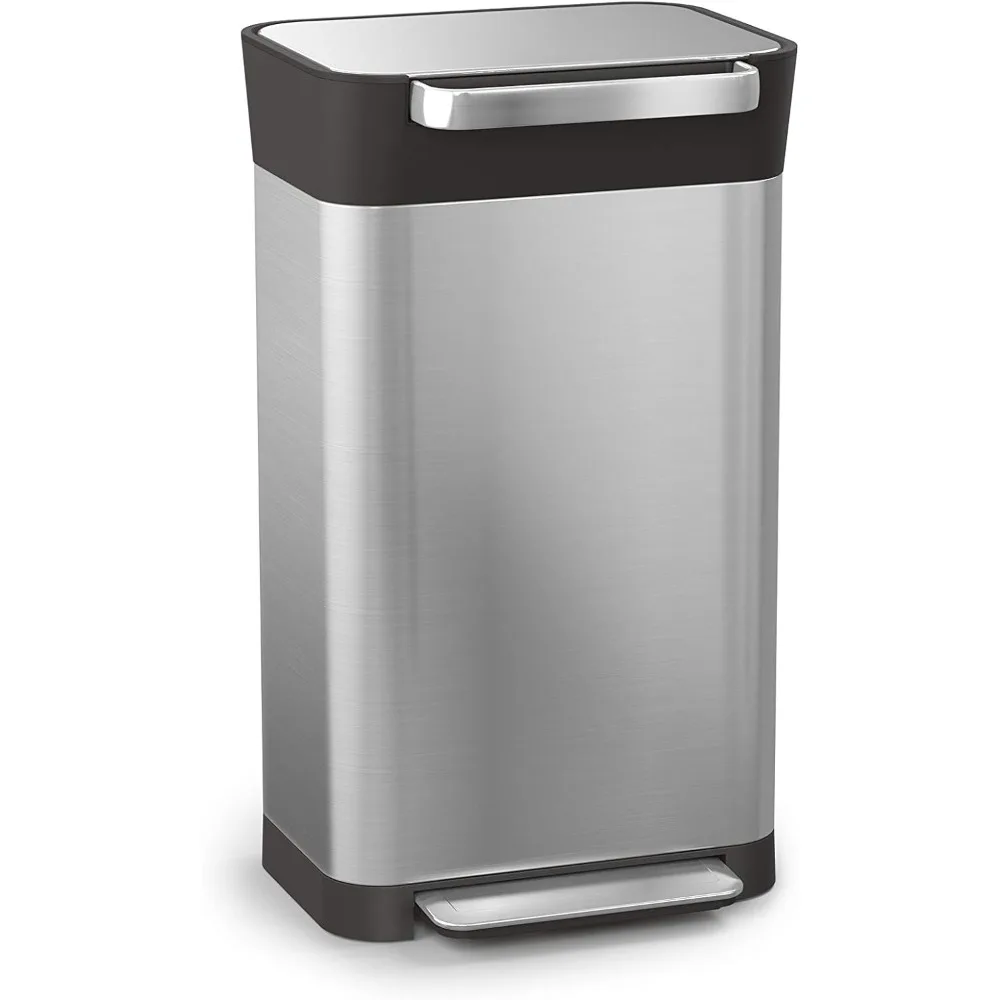 Intelligent Waste Titan Trash Can Compactor with Odor Filter, Holds Up to 90L After Compaction, Stainless Steel,