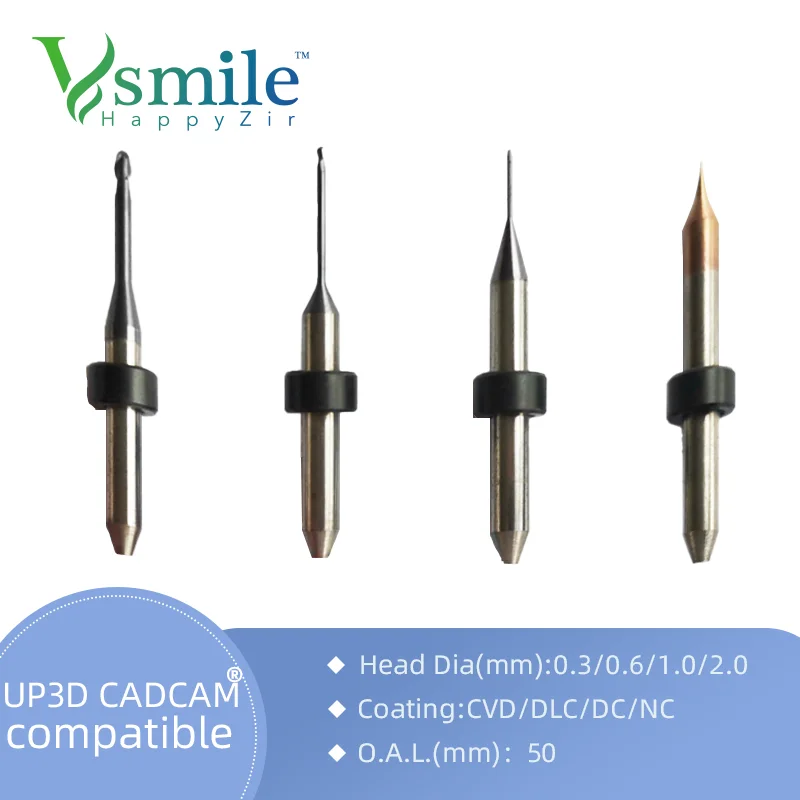UP3D P5 Cutters Milling Burs For dental CADCAM Machine dc dlc coating | Красота и здоровье