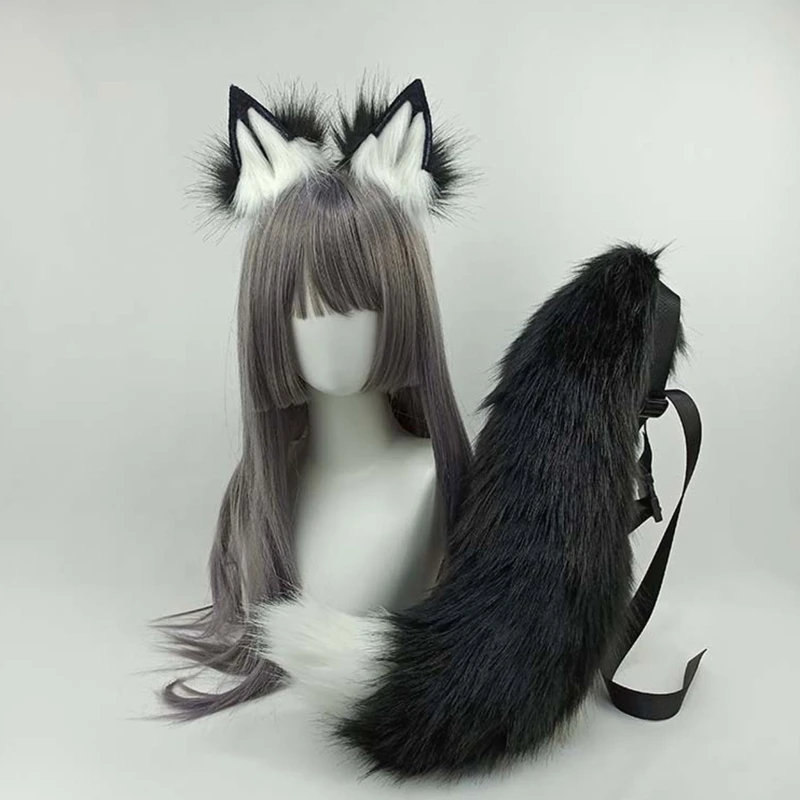 Cute Fur Furry Fox Tail Adjustable Belt Fox Tail Cat Party Christmas Costume Props Funny Cosplay Xmas Anime Accessories