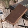 JOYIR Genuine Leather Long Wallets for Men RFID Blocking Cash Credit Card Holder Checkbook Wallet Zipper Coin Pocket Purse Male 3