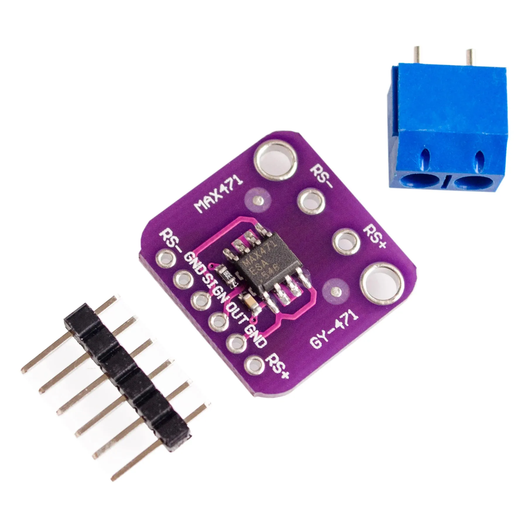 Max471 Voltage Current Sensor Module For Arduino AVR Tester Board 5V DC 3-25V 0-3A Resistive Voltage Divider GY-471 Sensors 1