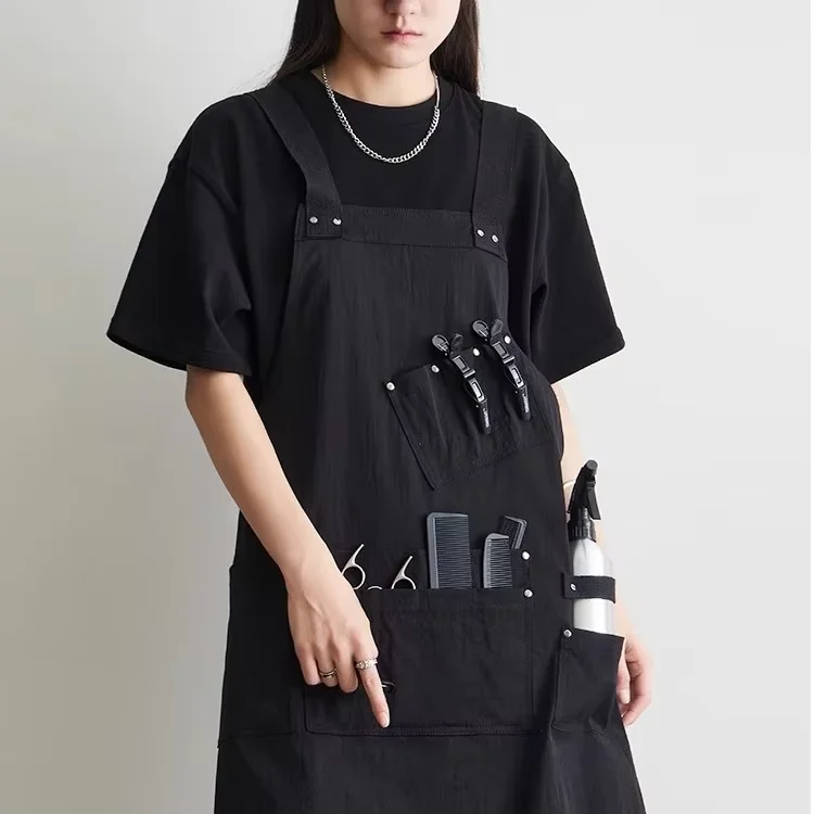 Description Picture 2 of itemSalon Aprons Are Suitable for Man and Woman Stylists Makeup Artists Beauty Professionals Black Apron