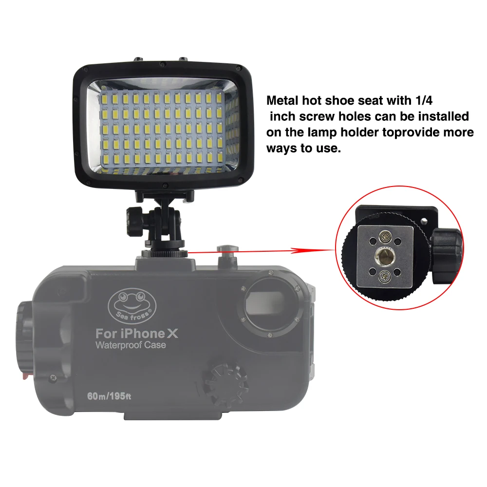 Portable Flashlight 40M Diving Underwater Waterproof LED For Gopro Hero 11 9 10 Dji OSMO Action 3 Fill Lamp Camera Accessories