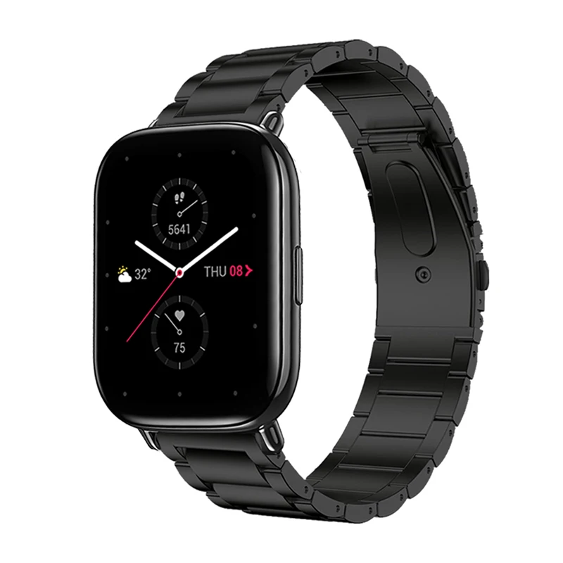 

20mm 22mm Stainless Steel Watchband For Amazfit Zepp E Square/Circle Metal Strap For Amazfit Bip 3 Pro Bracelet GTS 4 3 2 Band