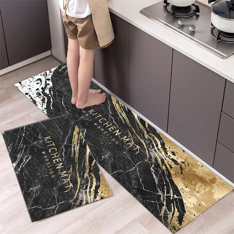 thumbnail image 1 of Alfombrilla de cocina antideslizante, lavable, larga, para el hogar, almohadilla absorbente de agua y aceite, alfombra de cocina de primera calidad, 1 of 4