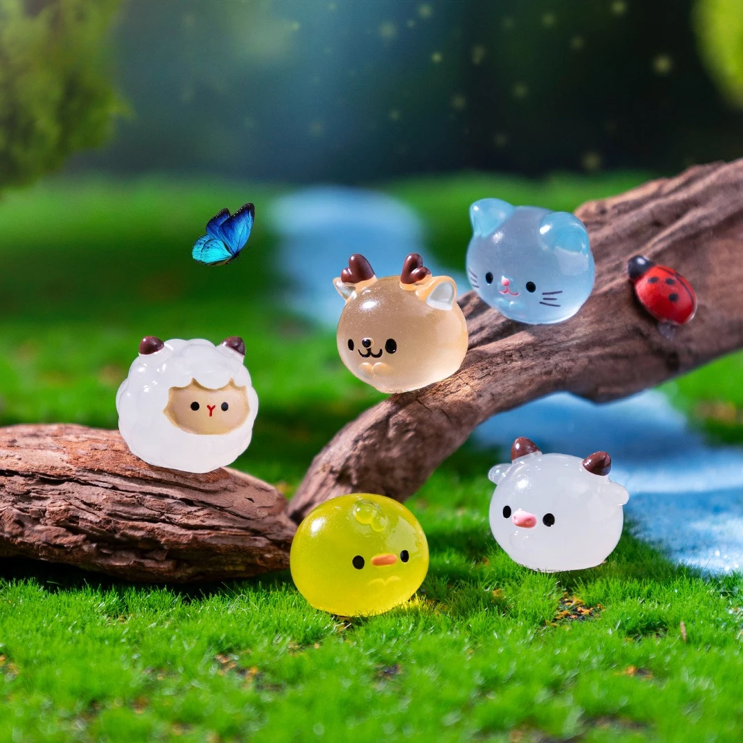 Luminous Mini Resin Animal Figurines 3