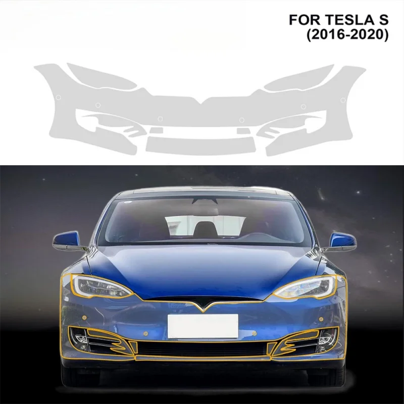 

Pre-cut Protection Film for Tesla Model S 2016 2017 20218 2019 2020 PPF Paint Transparent Car Body Sticker Kit Anti-Scratch