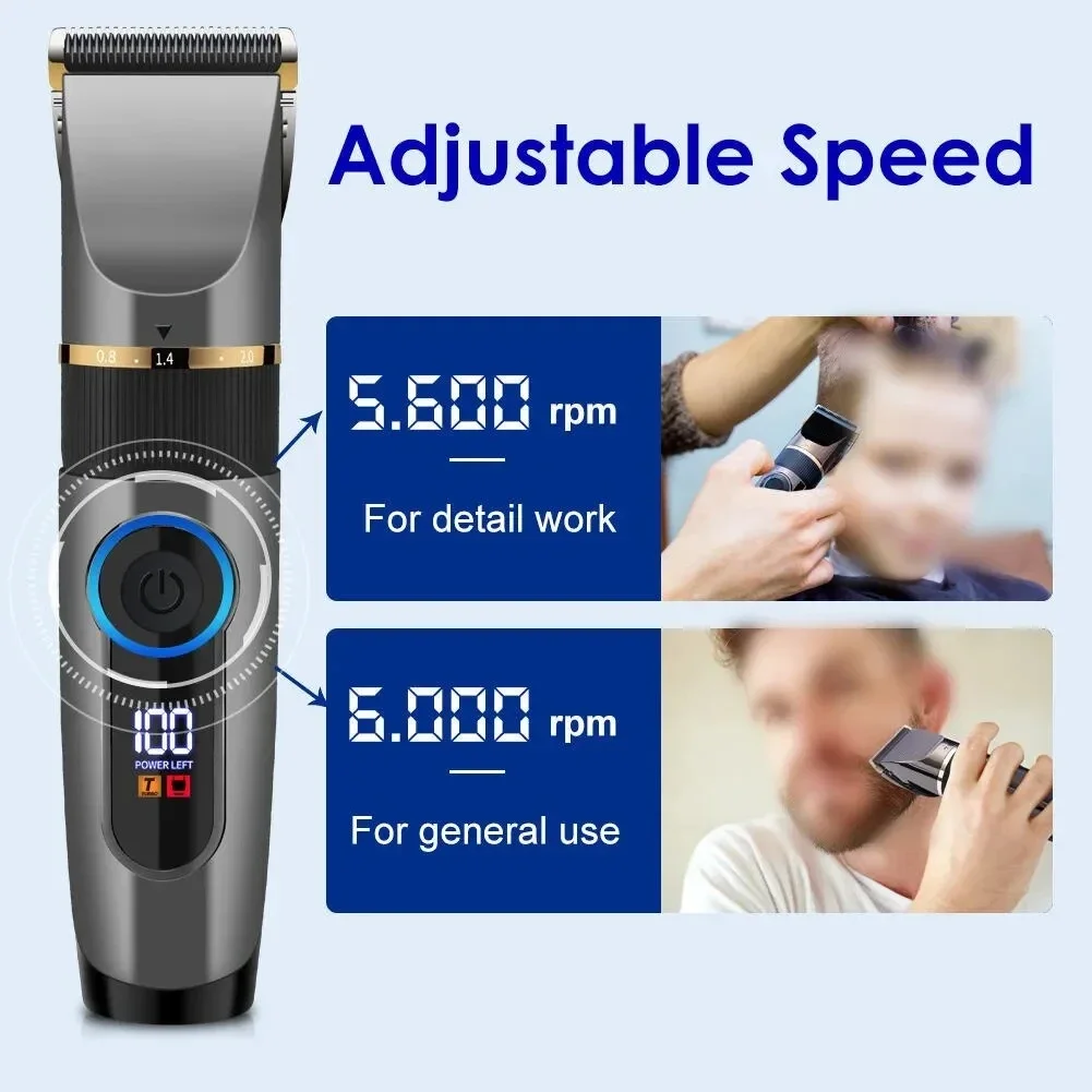 Xiaomi Professional Hair Clipper Electric Trimmer For Men Beard Kids Barber Cutting Machine Haircut LED Screen Waterproof 6