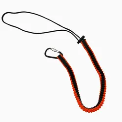 Retractable Anti - Lost Elastic Tool Strap (Orange and Black)