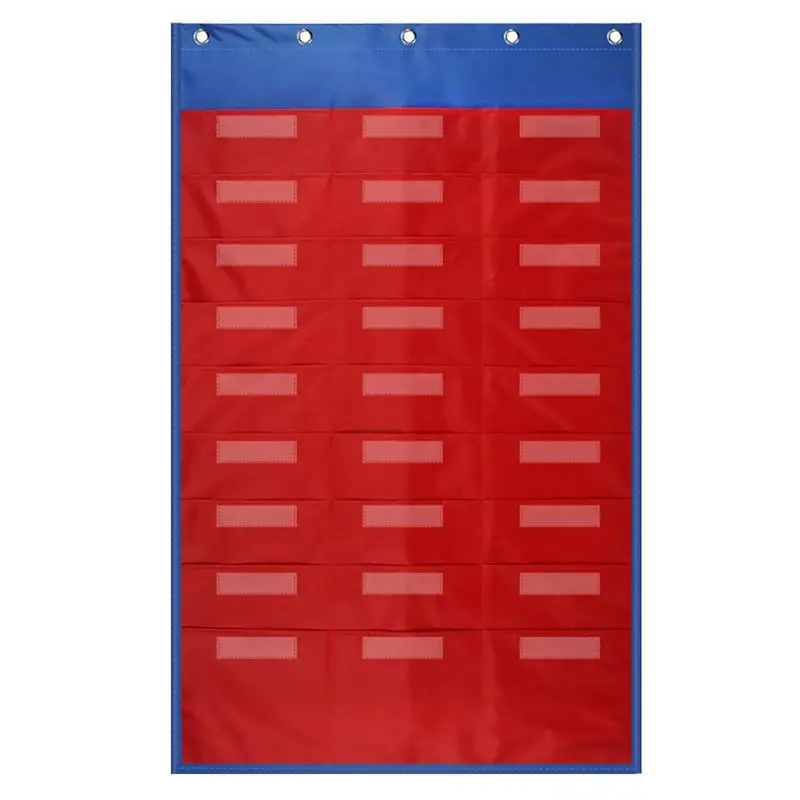 

Classroom Pocket Chart Office Hanging Organizer File Folders 27-Pocket Storage Hanging Bag With Label Slots For School Office