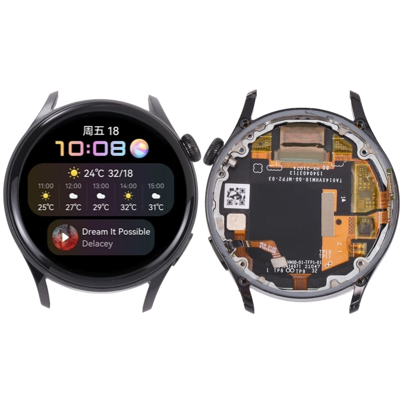 

ЖК-экран и дигитайзер в сборе с рамкой для Huawei Watch 3