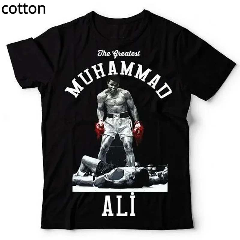 

Muhammad Ali T Shirt Men The Greatest Fitness Short Sleeve Printed Top Tee Shirt Graphic TshirtCasual Unisex Streetwear Man Tops