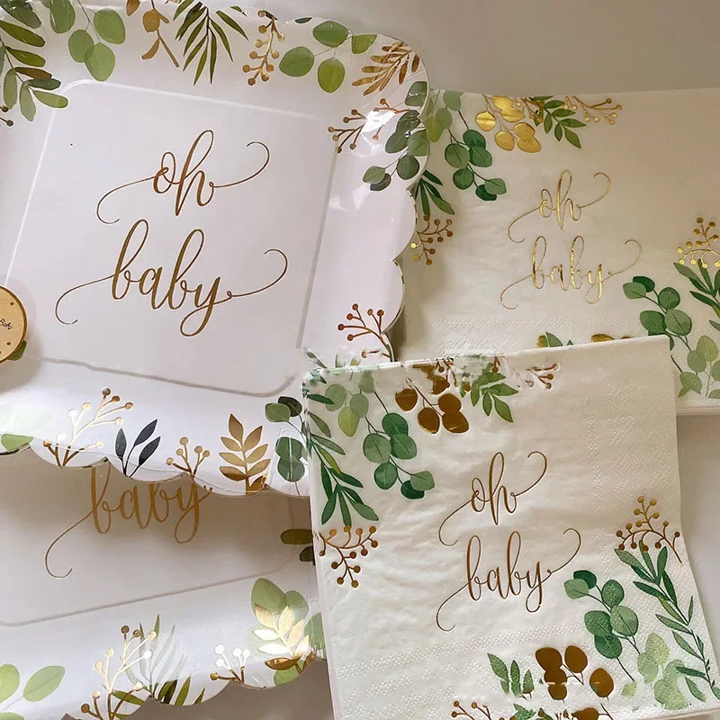 Paper Confetti Party Decorations Oh Baby Confetti Jungle Safari Baby Birthday Paper Scraps Babyshower Boy Or Girl Eucalyptus Leaves Confetti Christening & Baptism