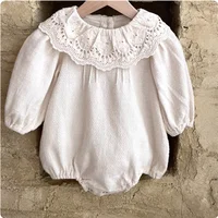 Robe décontractée en dentelle à volants pour filles, tenue d'automne à manches longues, blanche, vêtements à la mode pour enfants en bas âge 3