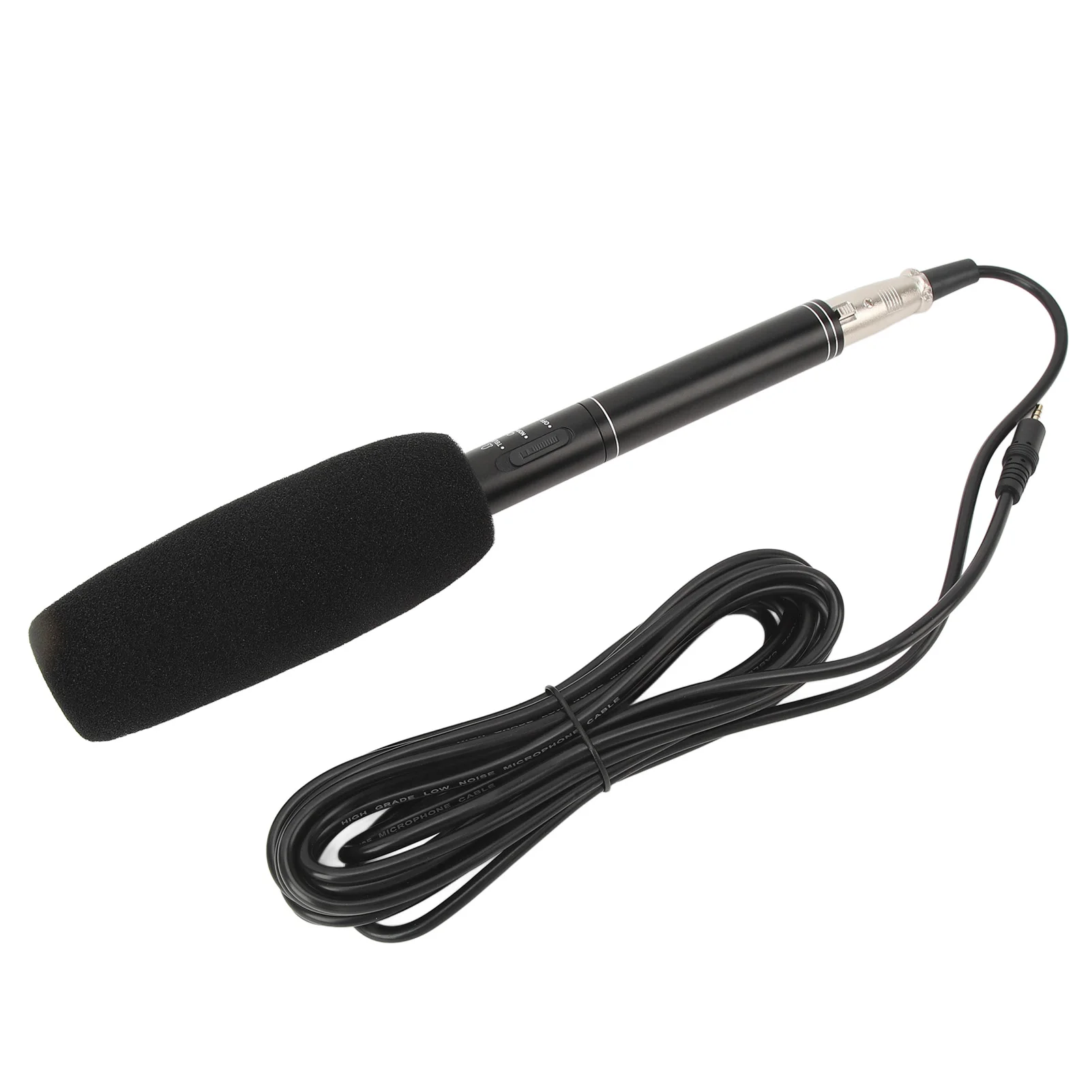 Condensator Shotgun-microfoon, Cardioïde Directionele Shotgun Microfoon Cardioide Professionele Cameramicrofoon Met 3 Pins Xlr Connector Voor Camcorders
