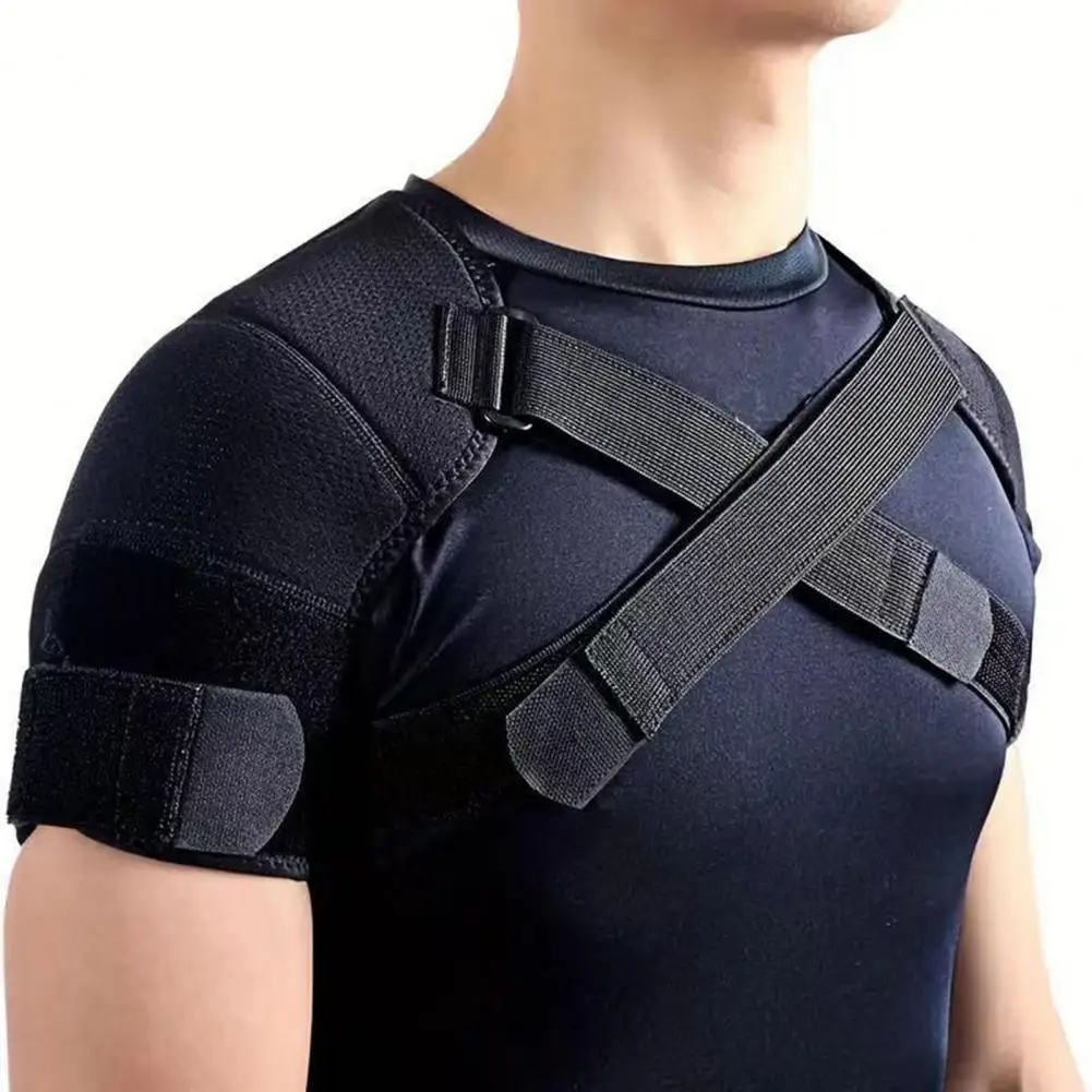 Shoulder Brace with Adjustable Hook Straps Adjustable Shoulder Brace for Men Women Pain Relief Compression Sleeve for Shoulder