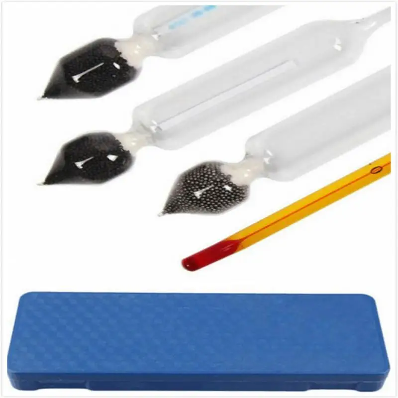 Cocktail Bar Tools 3 Pcs 0-100 Hydrometer Alcoholmeter Tester Set Alcohol Concentration Meter + Themometer Concentration Meters