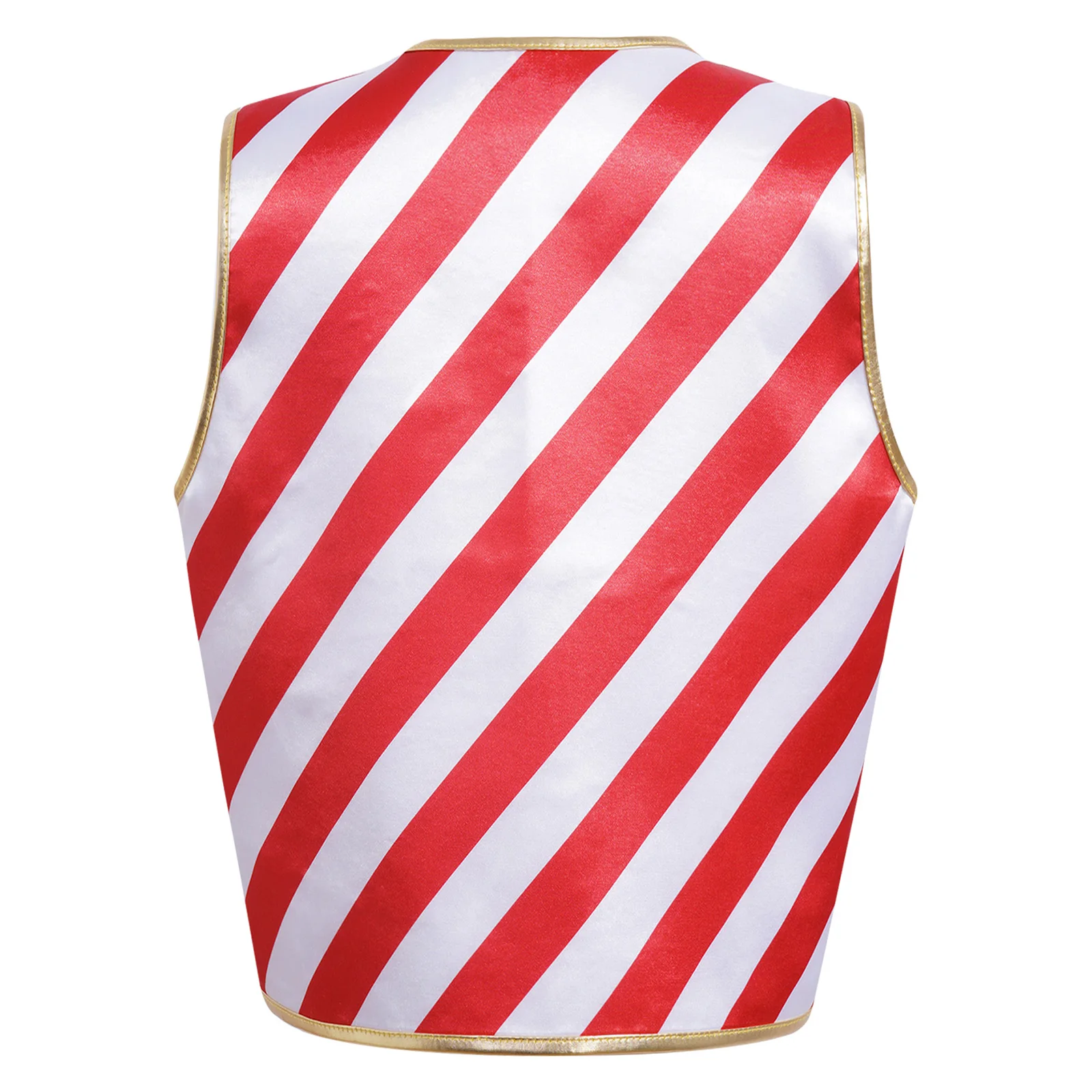 Boys Girls Christmas Costumes Candy Cane Striped Vest Waistcoat Xmas Festival Carnival Santa Claus Fancy Dress Up