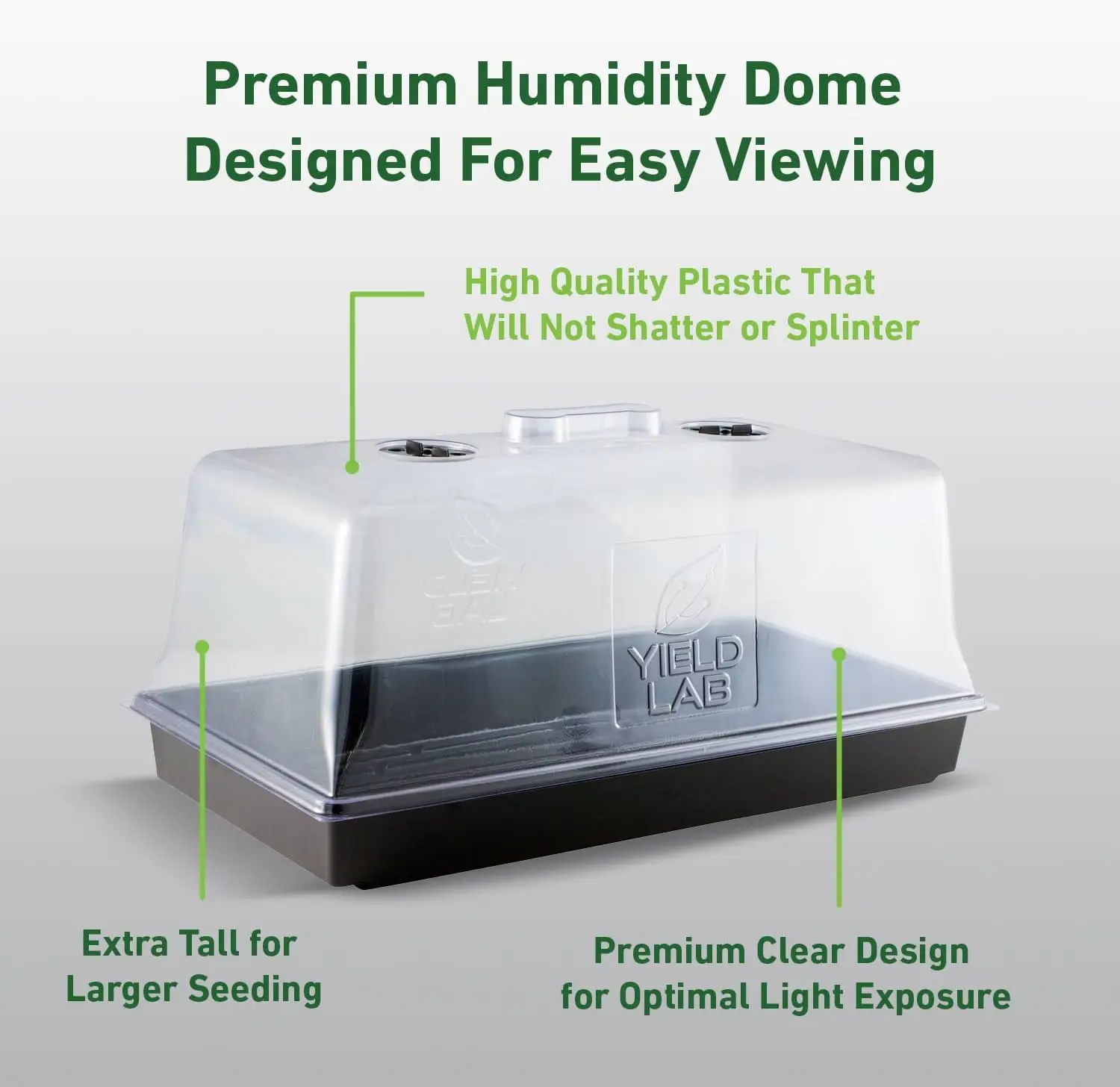 7-inch propagation dome-5 loaded moisture-permeable domes-for seedling, germination, soil and hydroponic gardening
