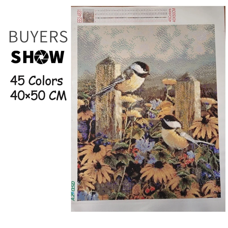 AZQSD Diamond Painting Birds Full Square Diamond Embroidery Animal Mosaic Winter Picture Of Rhinestones Cross Stitch Home Decor diamond painting diamond painting accessories