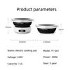 1.2L Folded Electric Cooking Pot Mini Portable Multicooker Travel Rice Cooker Split Type Hot Pot Electric Skillt Fried Pan 220V 6