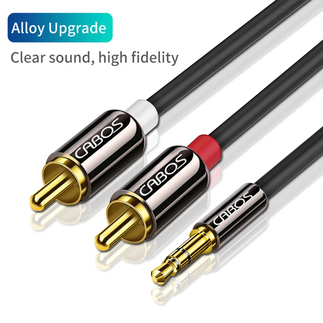 HiFi Stereo RCA Audio Cable Jack 3.5mm to 2RCA Cable Splitter AUX