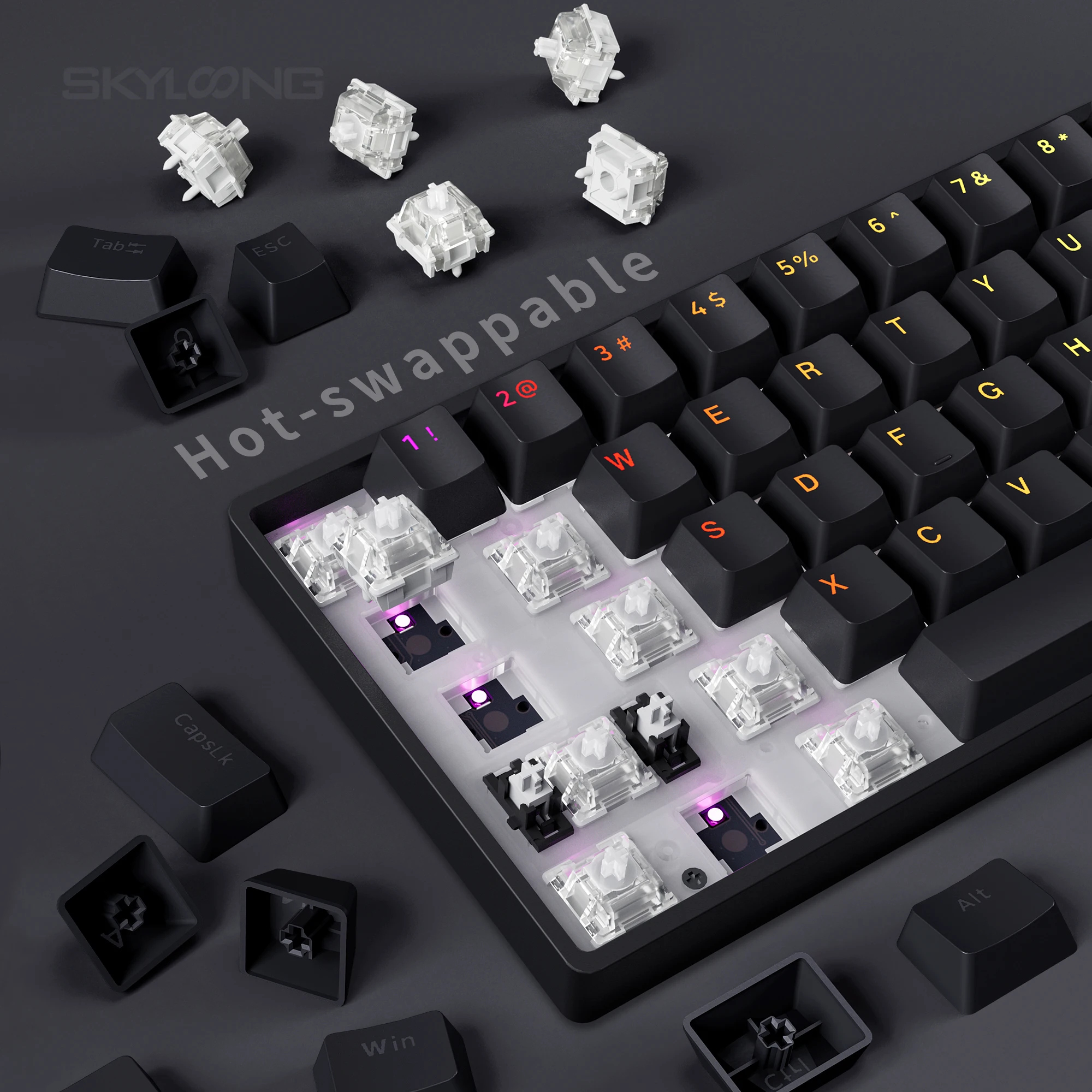 SKYLONG GK 68 HEメカニカルキーボードGateron磁気スイッチRT