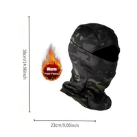 Cagoule de Camouflage chaude en polaire d'hiver, masque complet de Ski résistant au froid pour l'extérieur, masque de moto, doublure de casque 6