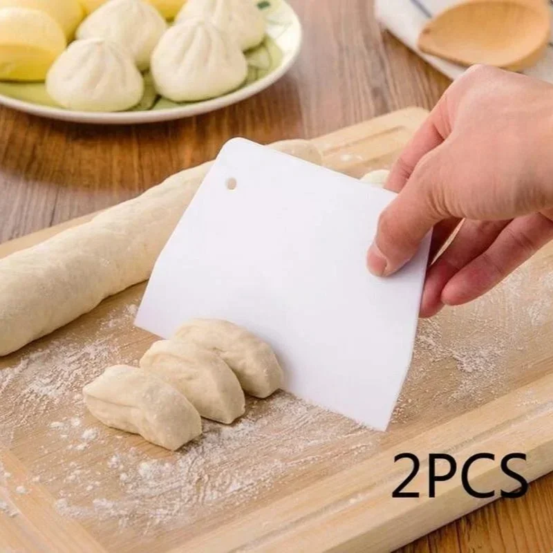 DIY Baking Scraper Butter Knife Cake Scraper for Cakes Christmas Baking Tools 2PCS/SET High Quality Multifunction Dough Cutter