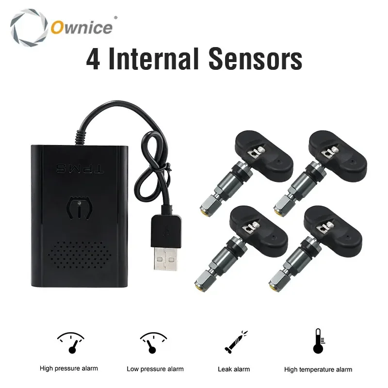 

Монитор давления в шинах Ownice, USB, Android, встроенный TPMS, навигация Android, контроль давления в шинах, сигнализация, беспроводная передача TPMS