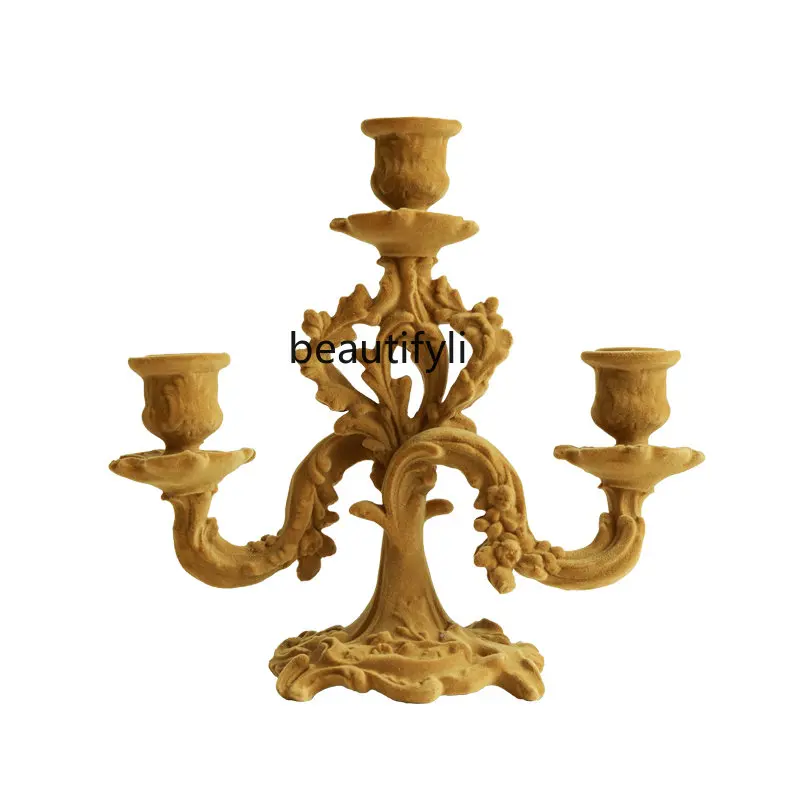 

Подсвечник zq в американском и европейском стиле ретро, декоративная свесветильник для французского стола, роскошные украшения