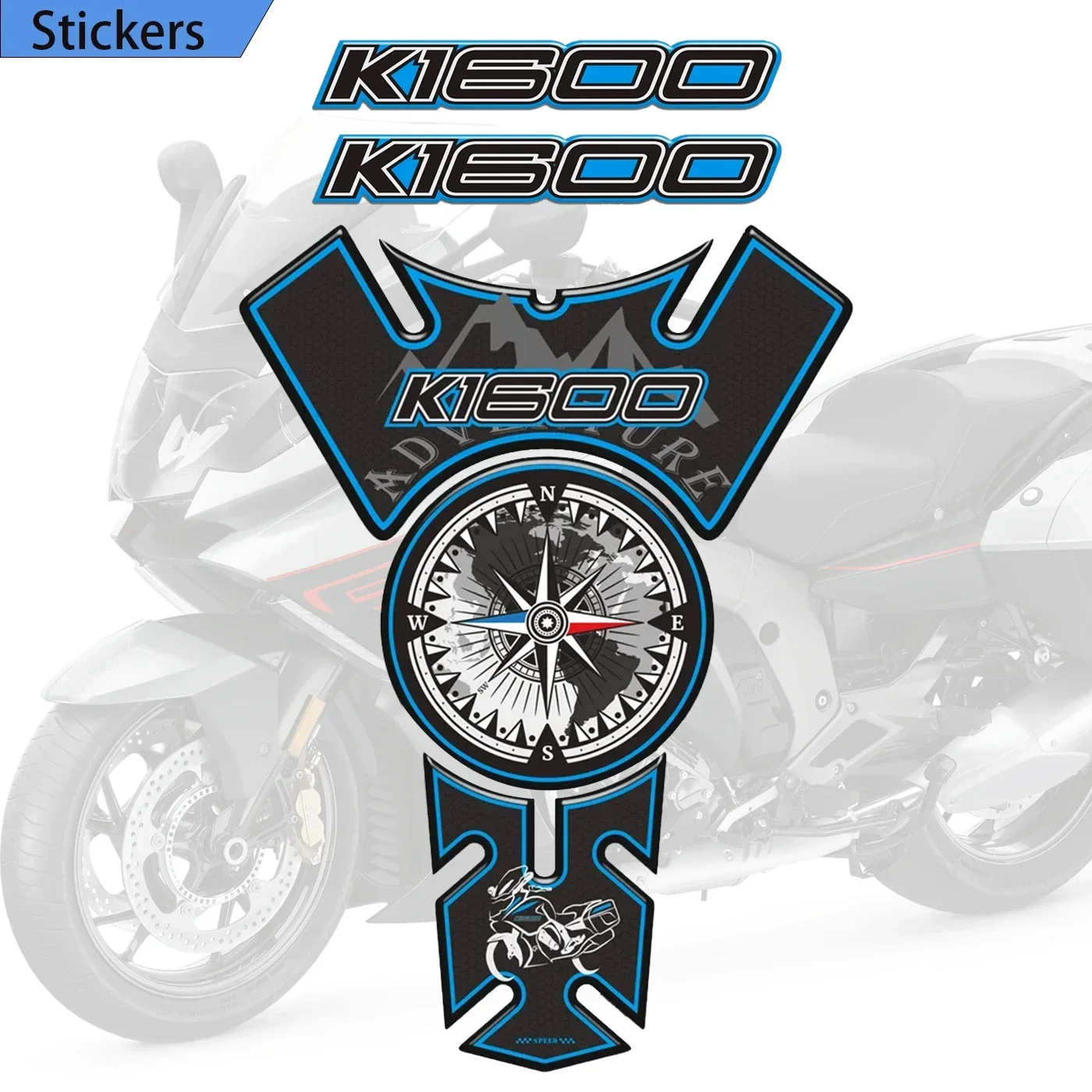 

Fit BMW K 1600 B GT GTL Grand America K1600 Motorcycle Decals Protector Fairing Emblem Logo Tank Pad K1600GT 2018-2020