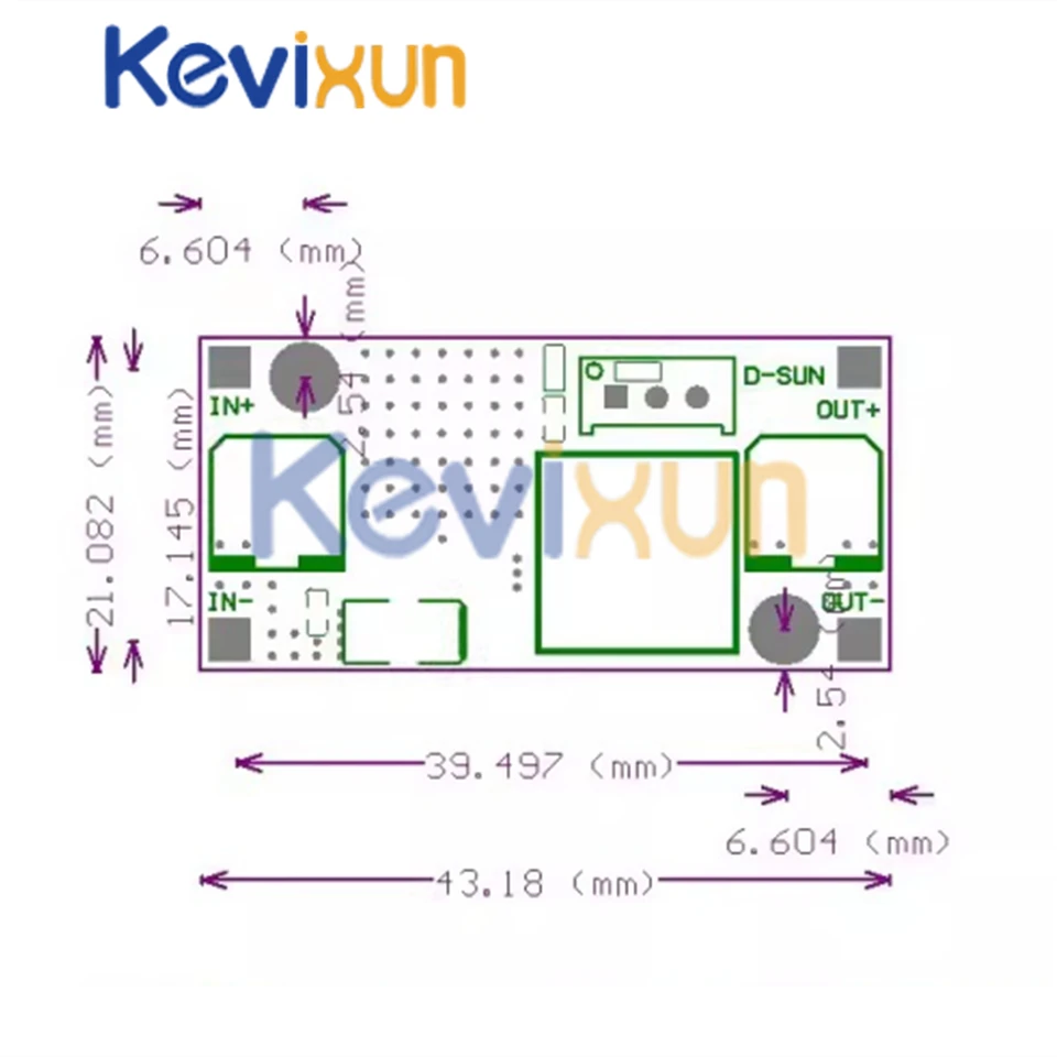 Modulo Convertitore DC-DC Step-down LM2596 - 3.2V-40V 3A Alimentatore Buck