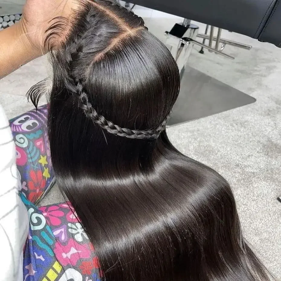 200% Bone Straight 13x4 Lace Front Human Hair Wigs Preplucked Brazilian Remy Hair 13x6 HD Transparent Lace Frontal Wig For Women