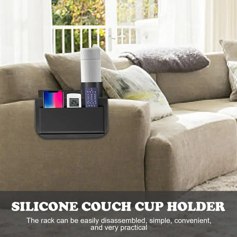 Couch Cup Holder Tray, Armrest Cup Holder for Couch/Sofa, Anti