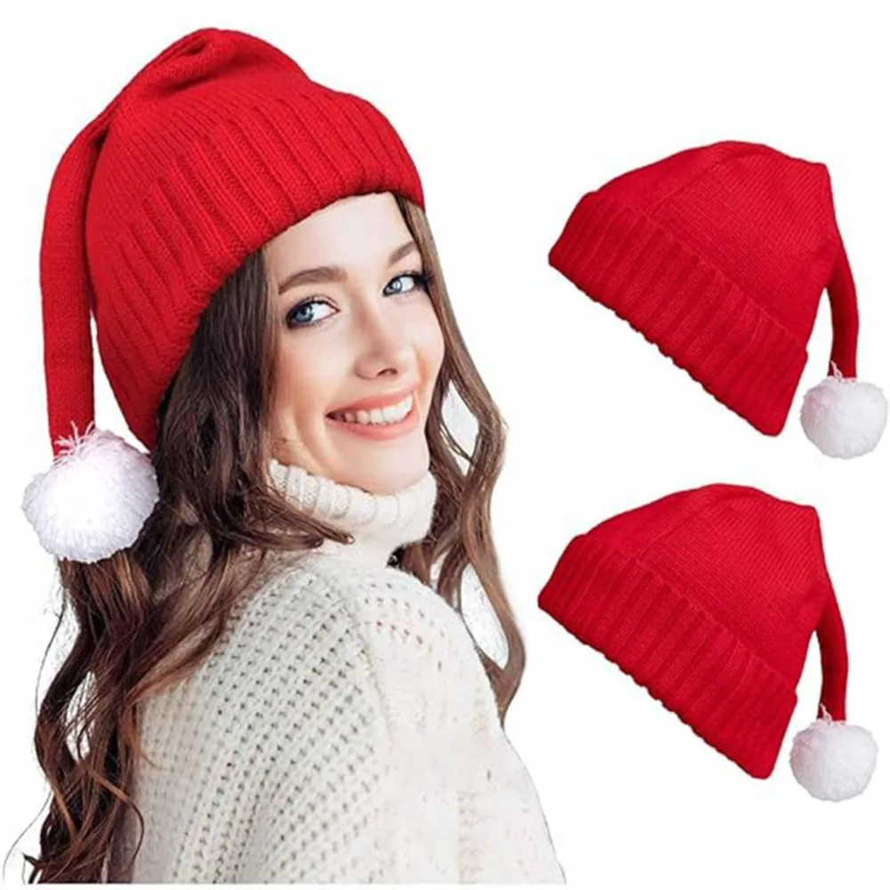 Baby Christmas Hats Winter Warm Parent-child Hat Infant Bonnet Xmas Santa Hat Mother
