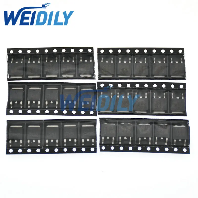 TO-252 Transistor Kit 30pcs = 6 Kinds *5pcs 78M05 78M06 78M08 78M09 78M12 78M15 Triode each 5pcs bjt transistor,transistors kit