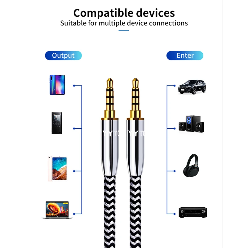 3.5mm Male to Male Speaker Cord 90Degree Right Angle AUX Cable For Xiaomi Headphone Car 3.5mm to 3.5mm Extension Wire Line