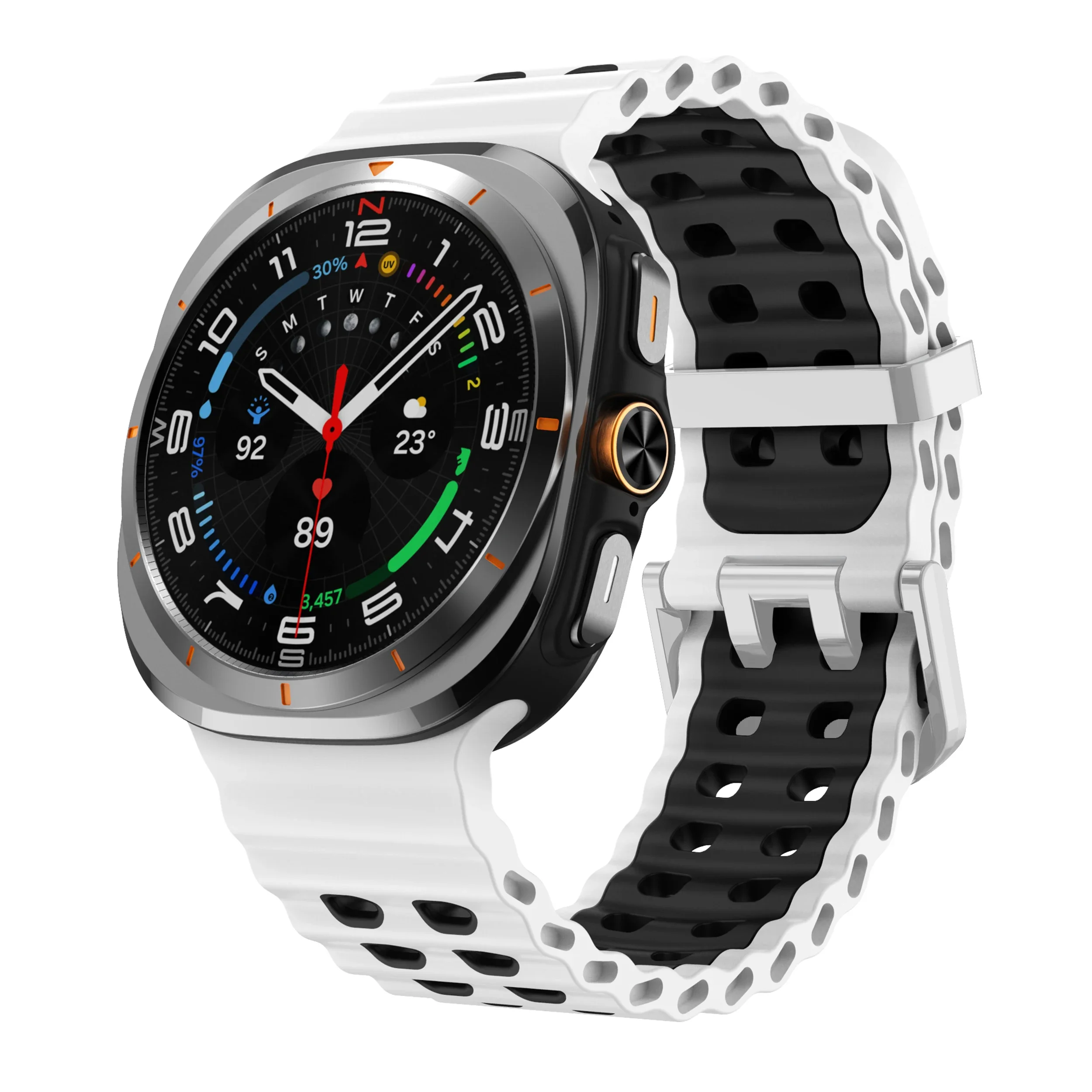 ตัวเลือกสินค้า สายรัดซิลิโคนระบายอากาศ นาฬิกา Galaxy Watch Ultra สีมารีน