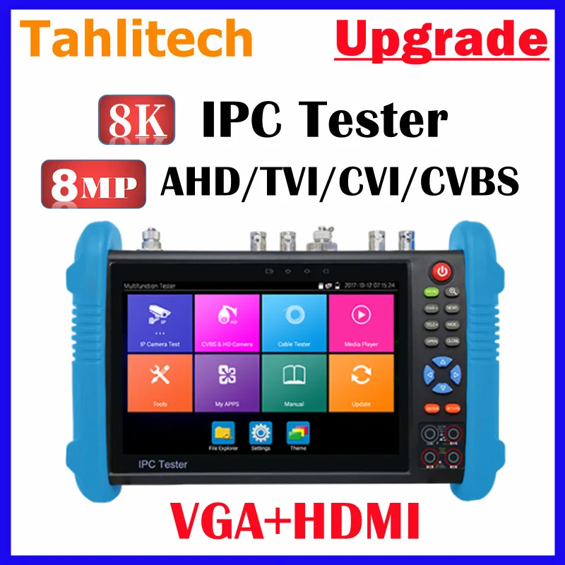 Cctv Ip Camera Tester Ipc9800Pro Supporto 8Mp Ahd Cvi Tvi 8K Ip Camera Tester Monitor Utp Cable Tester Hdmi Vga Cctv Strumento Di Test