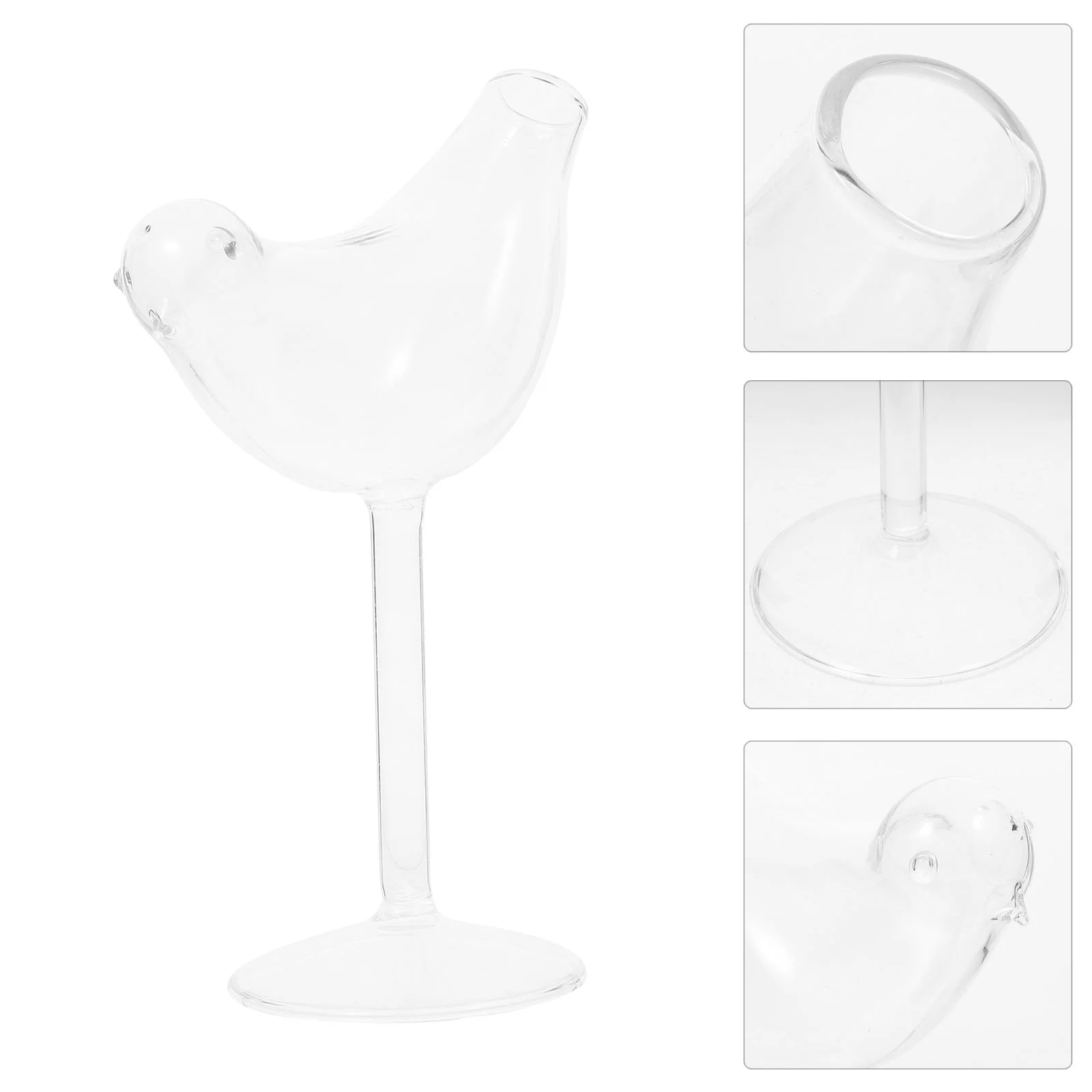 

Bird Shape Cocktail Glasses Transparent Glass Wine Cups Cocktail Glass Goblet Wine Container For Party