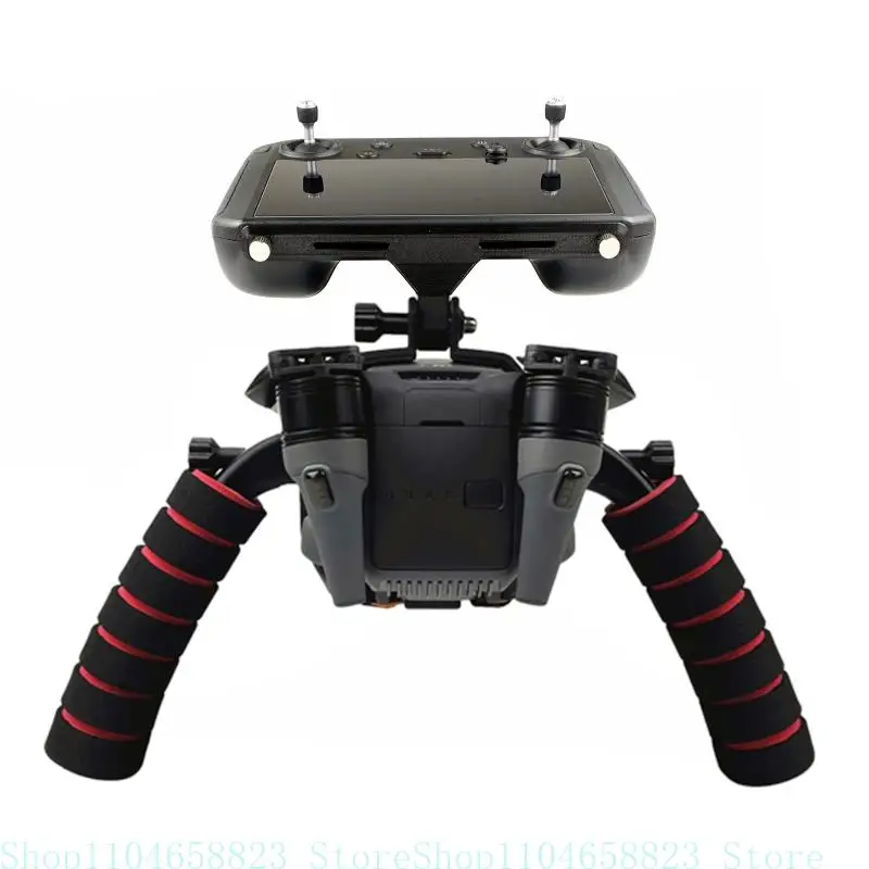 Handheld Gimbal Stabilizer Modification Portable Dual Handle Bracket Tripod Mount Holder for for Mavic 3/3 Cine