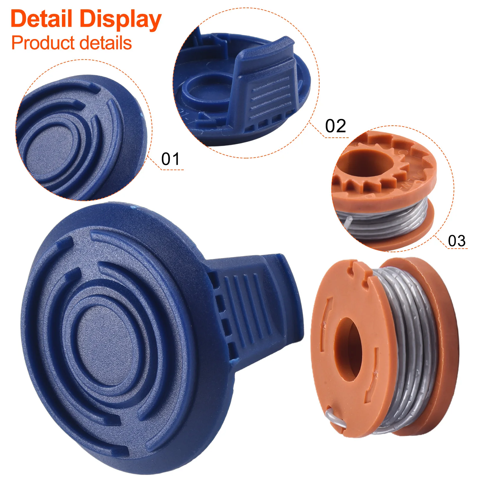 

Spool Cover And Line For MacAllister MGTP18Li 1.5mm 1x2.5m Strimmer Garden Grass Lawn Strimmers And Trimmers Tool Parts Replace