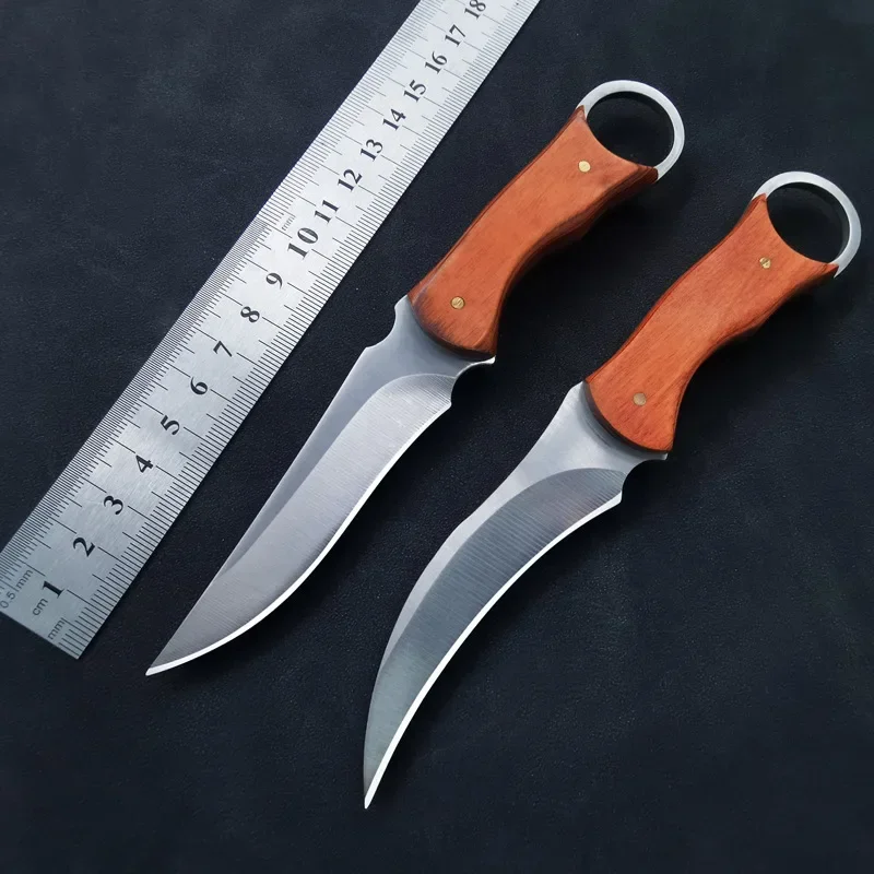 

Outdoor Portable Fixed Blade Knife for Men Camping Survival Self Defense High Hardness Household Daily Multifunction Fruit Knife
