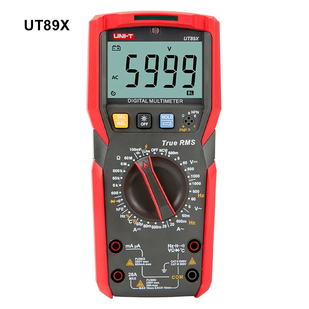 UNI-T Digital Multimeter Professional AC DC Electrical Multi Meter UT89X UT89XD AC DC Voltmeter Capacitance Resistance Tester