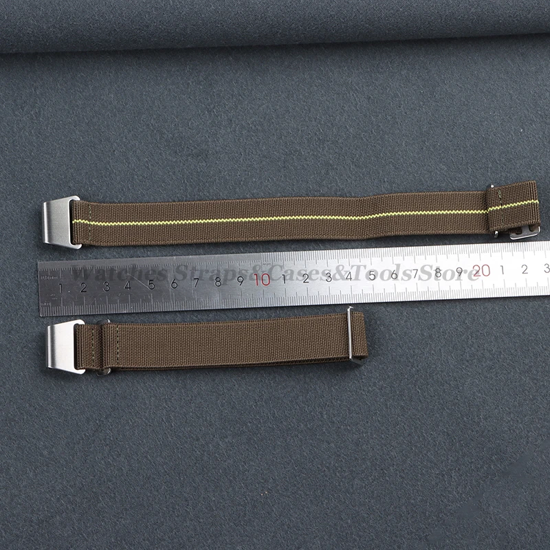 Army Green Elastic Nylon Sport Watchband Bracelet